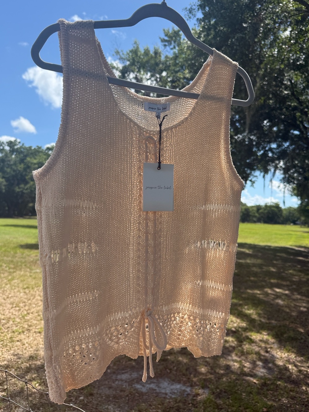 Jacquie The Label  Sleeveless crochet Vest Size M